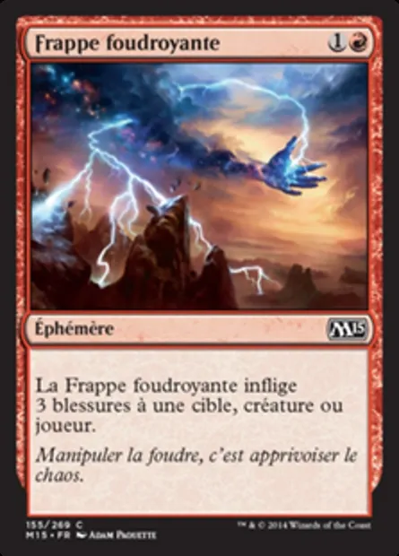Frappe foudroyante, carte Magic M15 155 — extension Magic 2015