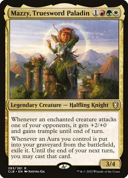 Mazzy, Truesword Paladin, Magic card CLB 283 — Commander Legends: Battle for Baldur's Gate set