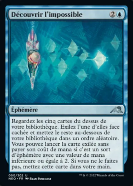 Découvrir l'impossible, carte Magic NEO 50 — extension Kamigawa: La Dynastie Néon