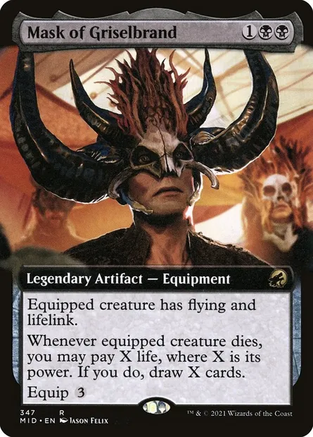 Mask of Griselbrand, Magic card MID 347 — Innistrad: Midnight Hunt set