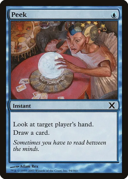 Peek, Magic card 10E 94 — Tenth Edition set