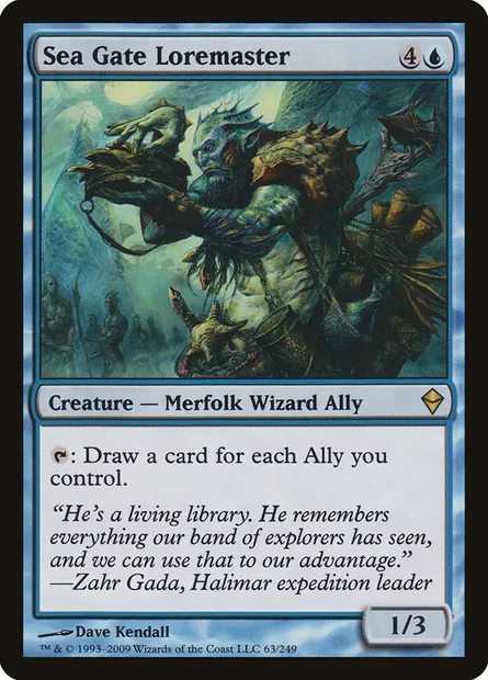 Sea Gate Loremaster, Magic card ZEN 63 — Zendikar set