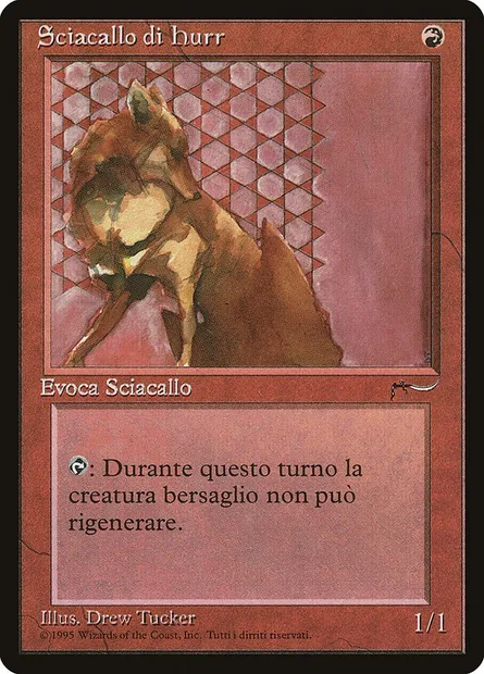 Chacal d'Hurr, carte Magic RIN 81 — extension Rinascimento