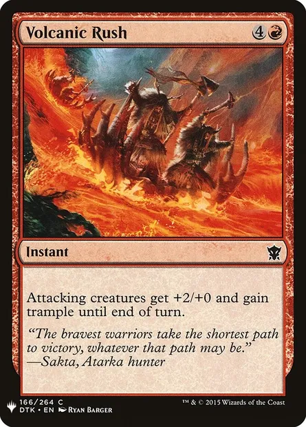 Volcanic Rush, Magic card PLST DTK-166 — The List set