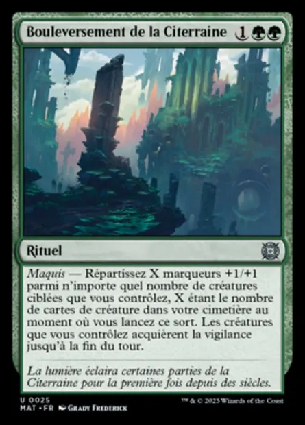 Bouleversement de la Citerraine, carte Magic MAT 25 — extension L'invasion des machines : le jour d'après