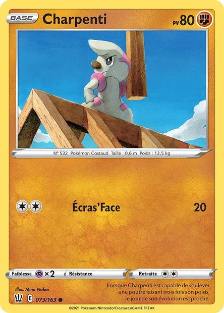 Charpenti, carte Pokémon BST 73 — extension Styles de combat