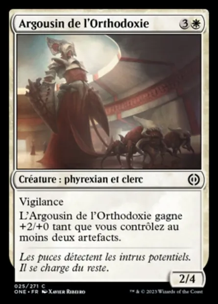 Argousin de l'Orthodoxie, carte Magic ONE 25 — extension Tous Phyrexians