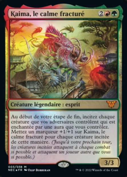 Kaima, le calme fracturé, carte Magic NEC 3 — extension Neon Dynasty Commander