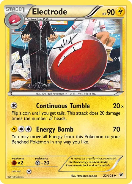 Electrode, Pokémon card ROS 22 — Roaring Skies set