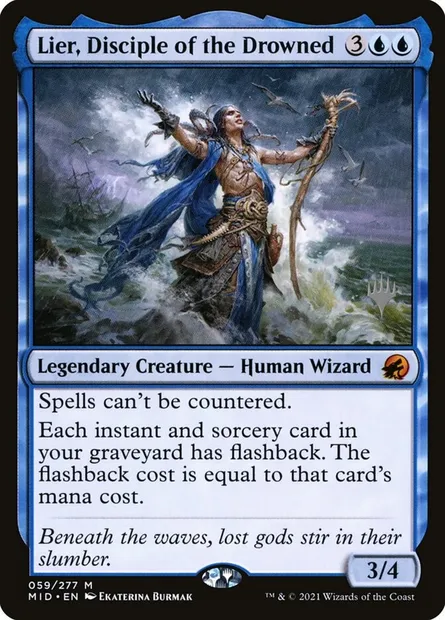 Lier, Disciple of the Drowned, Magic card PMID 59p — Innistrad: Midnight Hunt Promos set