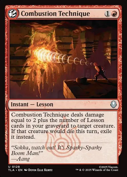 Combustion Technique, Magic card TLA 128 — Avatar: The Last Airbender set