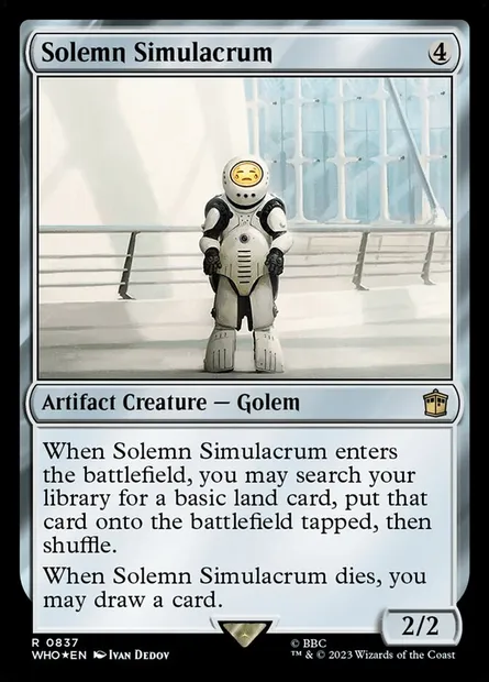 Solemn Simulacrum, Magic card WHO 837 — Doctor Who set