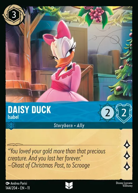 Daisy Duck - Isabel, Disney Lorcana card CH11-144 — Winterspell set