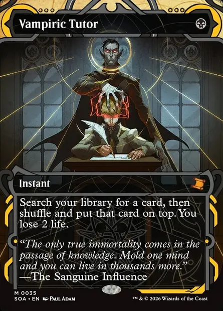 Vampiric Tutor, Magic card SOA 35 — Secrets of Strixhaven Mystical Archive set