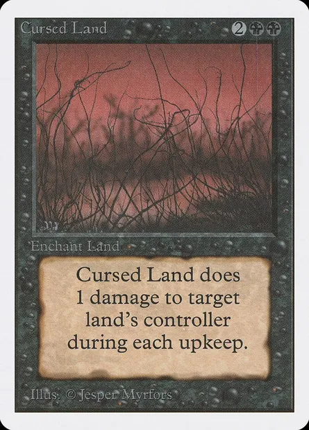 Terrain maudit, carte Magic 2ED 98 — extension Unlimited Edition