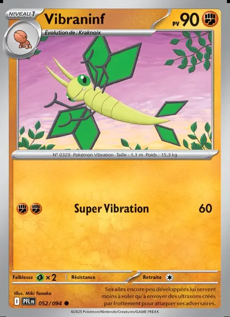 Vibraninf, carte Pokémon PFL 052 — extension Flammes Fantasmagoriques