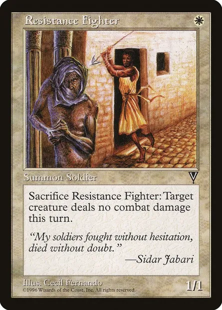 Resistance Fighter, Magic card VIS 18 — Visions set
