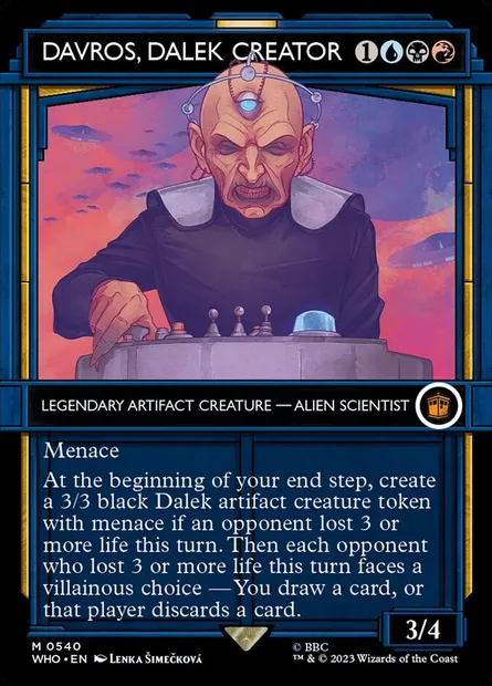 Davros, Dalek Creator, Magic card WHO 540 — Doctor Who set