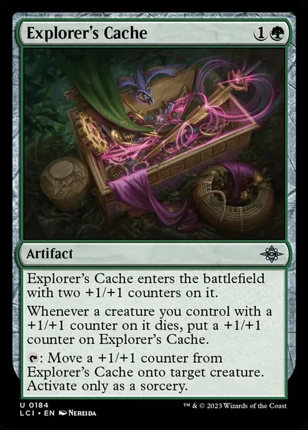 Explorer's Cache, Magic card LCI 184 — The Lost Caverns of Ixalan set