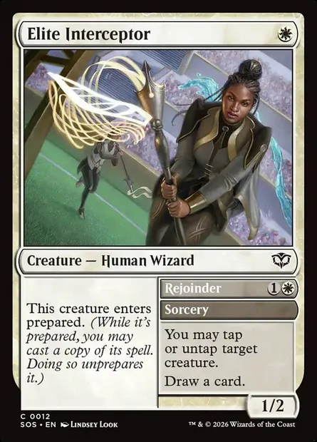 Elite Interceptor // Rejoinder, Magic card SOS 12 — Secrets of Strixhaven set