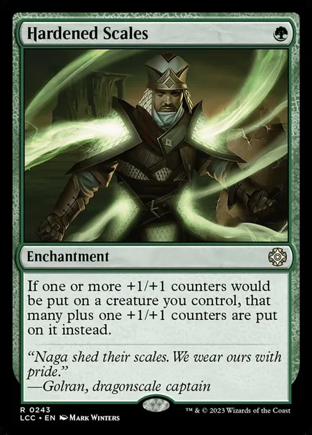 Hardened Scales, Magic card LCC 243 — The Lost Caverns of Ixalan Commander set