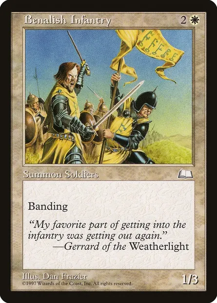 Benalish Infantry, Magic card WTH 8 — Weatherlight set