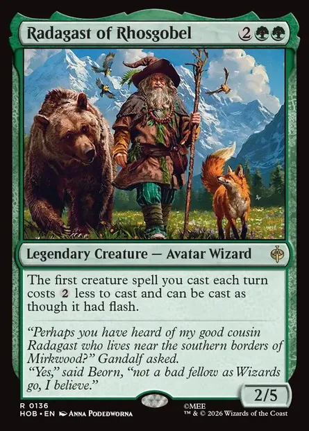 Radagast of Rhosgobel, Magic card HOB 136 — The Hobbit set