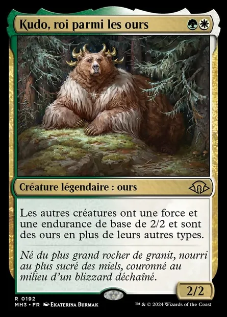Kudo, roi parmi les ours, carte Magic MH3 192 — extension Modern Horizons 3