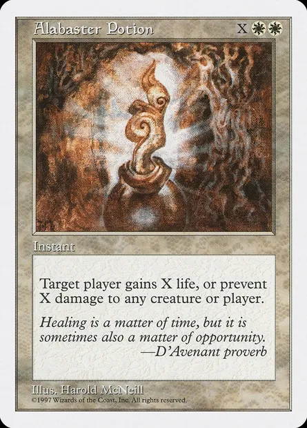 Potion d'albâtre, carte Magic 5ED 3 — extension Cinquième Edition