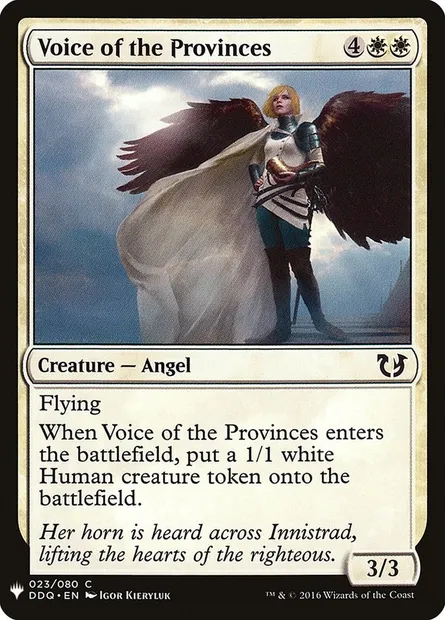 Voice of the Provinces, Magic card PLST DDQ-23 — The List set