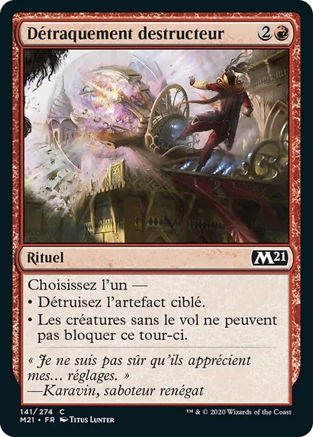 Détraquement destructeur, carte Magic M21 141 — extension Core Set 2021