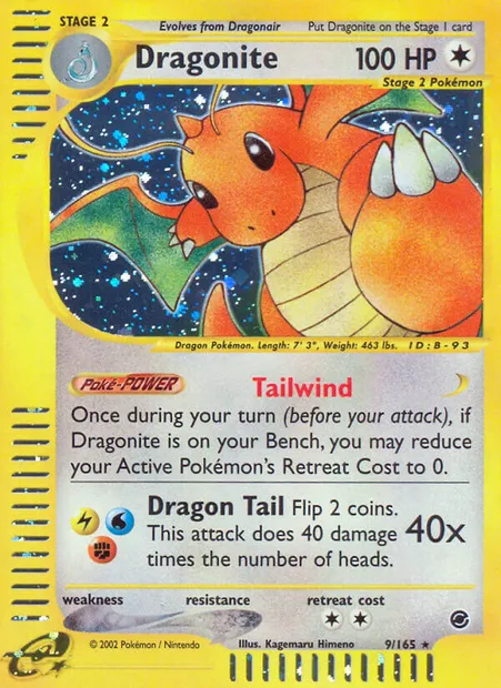 Dragonite, Pokémon card EX 9 — Expedition Base Set set