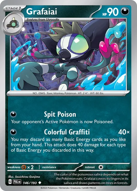 Grafaiai, Pokémon card PAL 146 — Paldea Evolved set