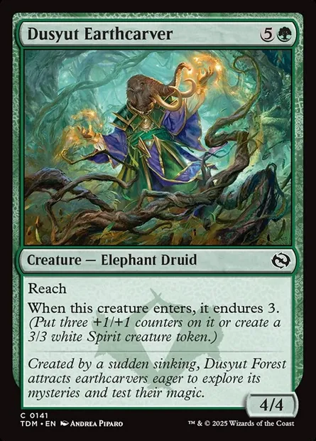 Dusyut Earthcarver, Magic card TDM 141 — Tarkir: Dragonstorm set
