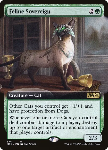 Feline Sovereign, Magic card M21 374 — Core Set 2021 set
