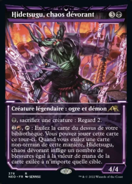 Hidetsugu, chaos dévorant, carte Magic NEO 378 — extension Kamigawa: La Dynastie Néon