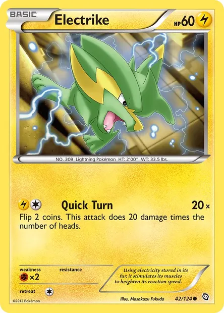 Electrike, Pokémon card DRX 42 — Dragons Exalted set
