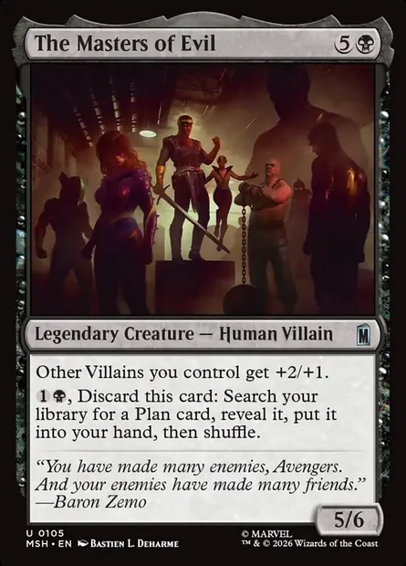 The Masters of Evil, Magic card MSH 105 — Marvel Super Heroes set