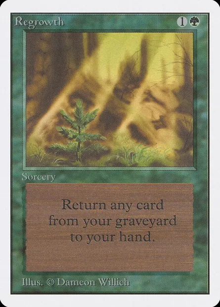 Regrowth, Magic card 2ED 215 — Unlimited Edition set