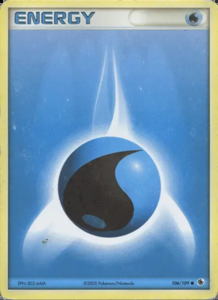 Énergie Eau, carte Pokémon RS 106 — extension EX Rubis & Saphir