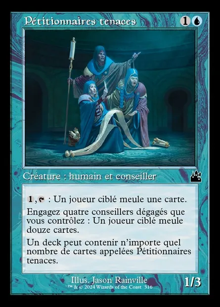 Pétitionnaires tenaces, carte Magic RVR 316 — extension Ravnica Remastered