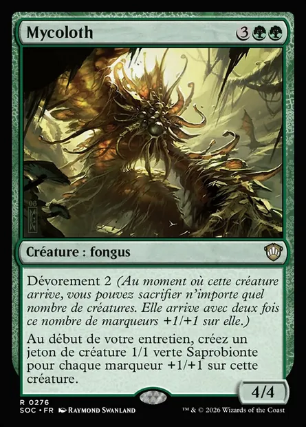 Mycoloth, carte Magic SOC 276 — extension Secrets of Strixhaven Commander