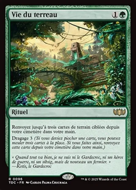 Vie du terreau, carte Magic TDC 96 — extension Tarkir: Dragonstorm Commander