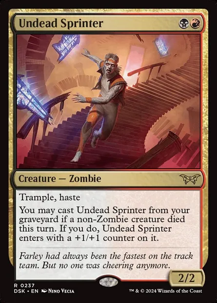Undead Sprinter, Magic card DSK 237 — Duskmourn: House of Horror set