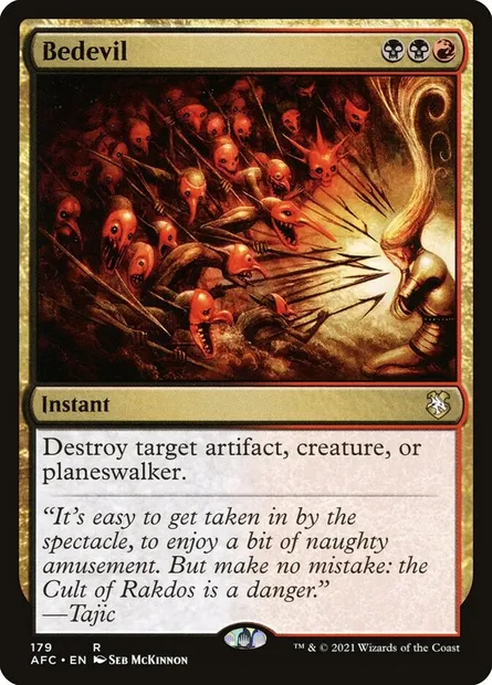 Bedevil, Magic card AFC 179 — Forgotten Realms Commander set
