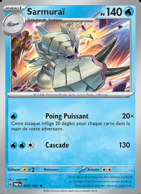 Sarmuraï, carte Pokémon PAR 049 — extension Faille Paradoxe