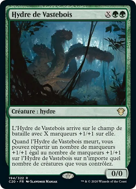 Hydre de Vastebois, carte Magic C20 194 — extension Commander 2020