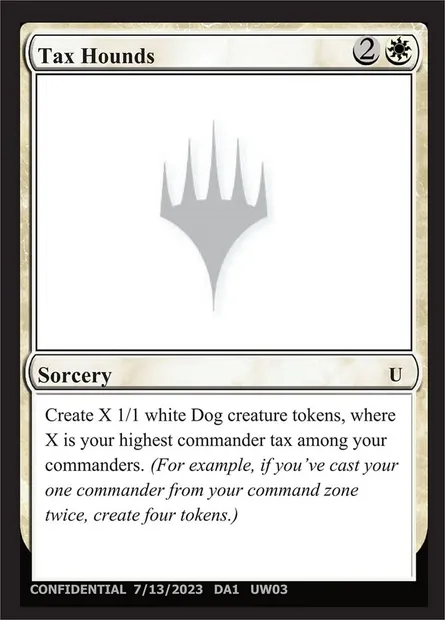 Tax Hounds, carte Magic UNK UW03 — extension Unknown Event