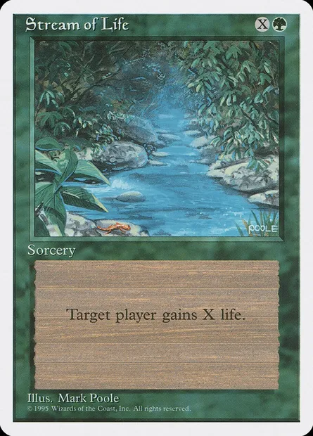 Source de vie, carte Magic 4ED 272 — extension Quatrième Edition