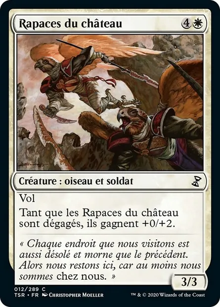 Rapaces du château, carte Magic TSR 12 — extension Spirale Temporelle Remastered